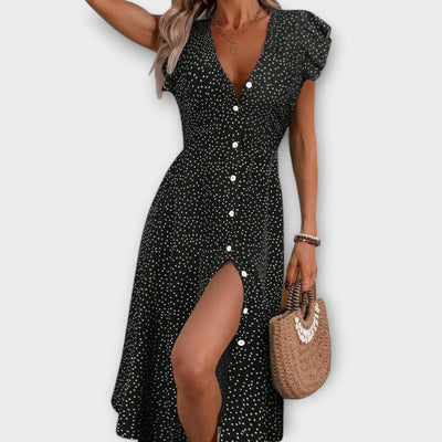 Irina-Marie - Schickes Polka Dot Midi Kleid