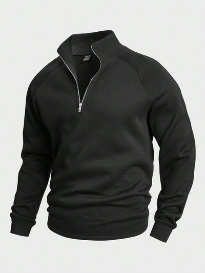 Miveno – Viertelreißverschluss-Sweatshirt