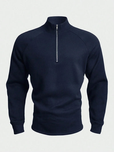 Miveno – Viertelreißverschluss-Sweatshirt