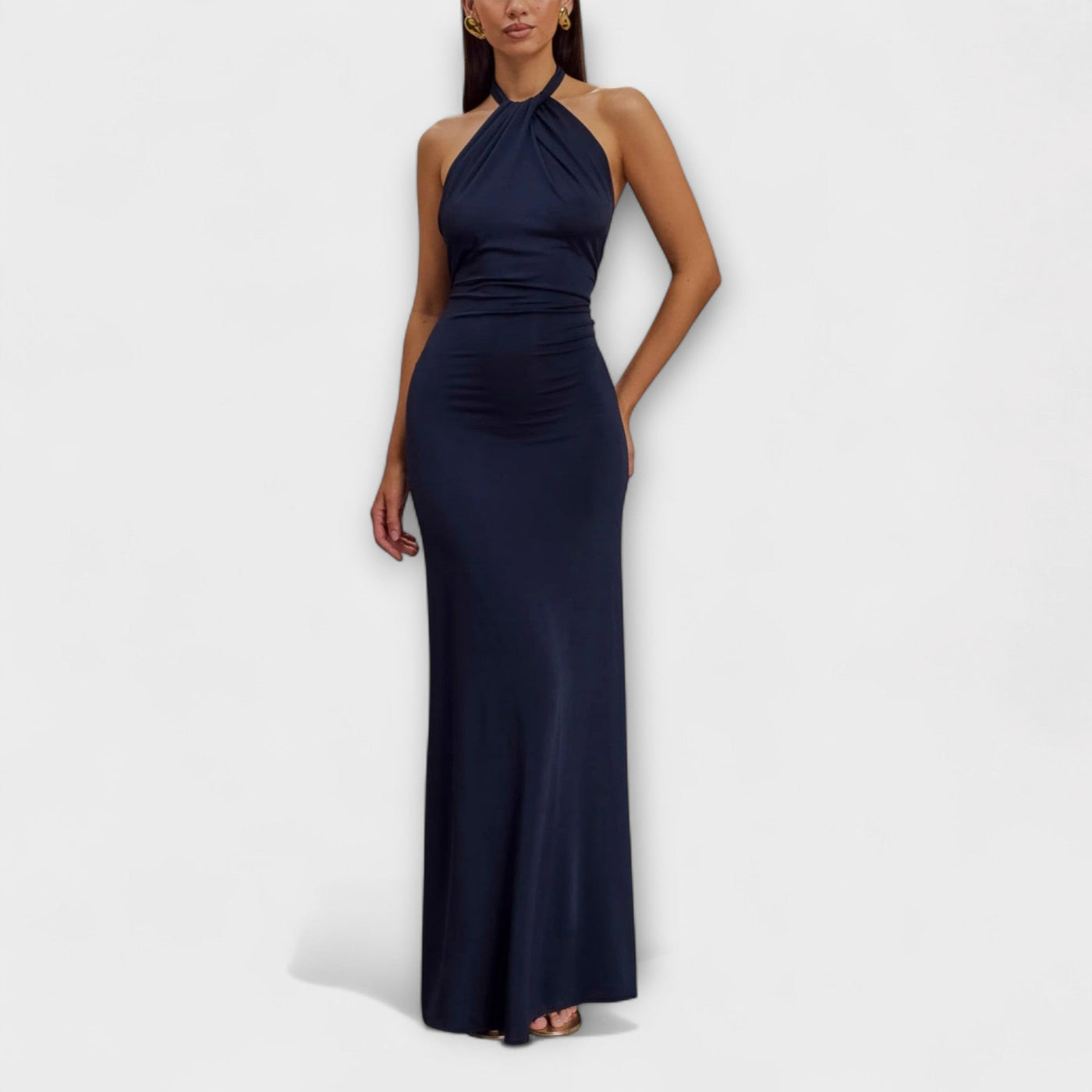 Freya - Slinky Halter Maxi Kleid