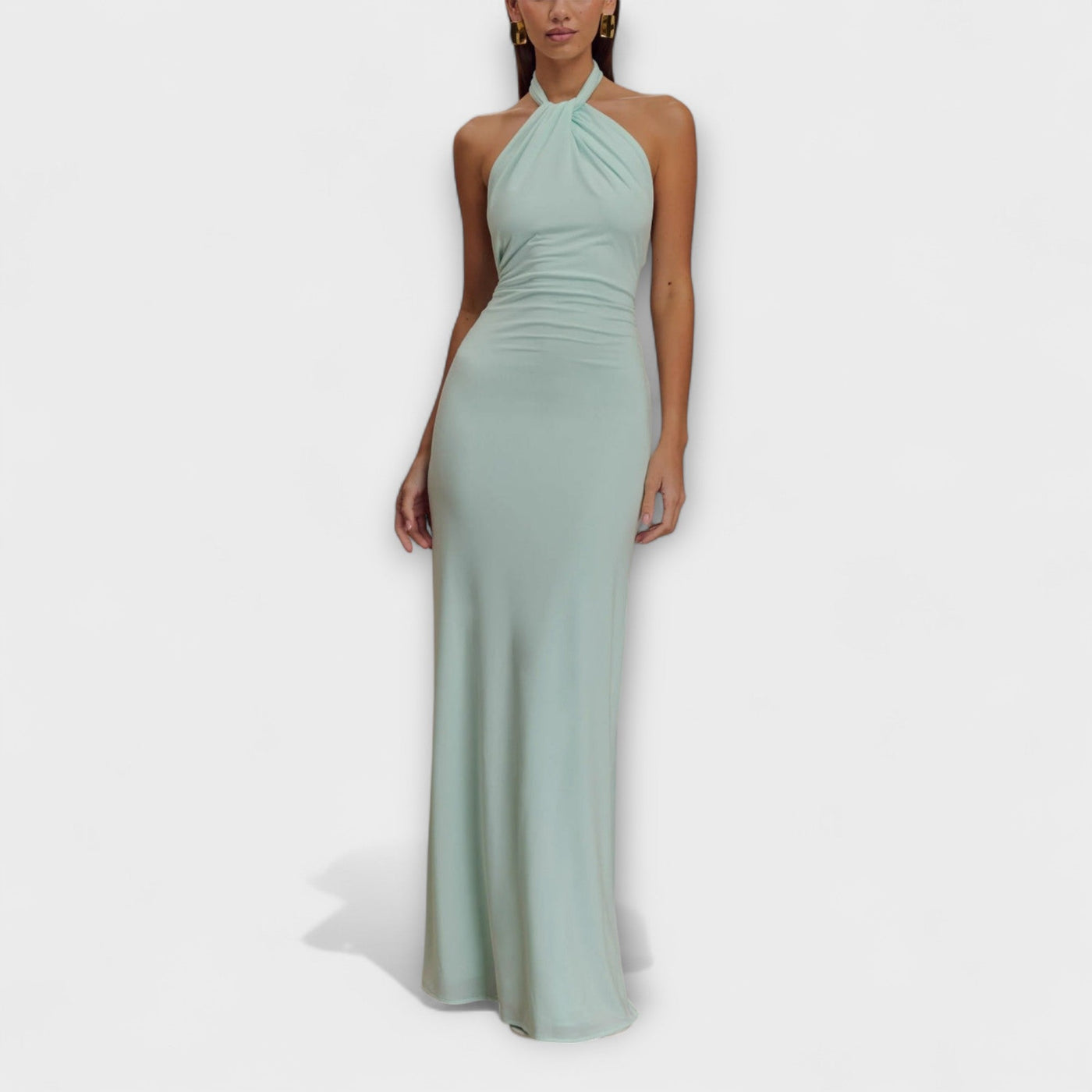 Freya - Slinky Halter Maxi Kleid