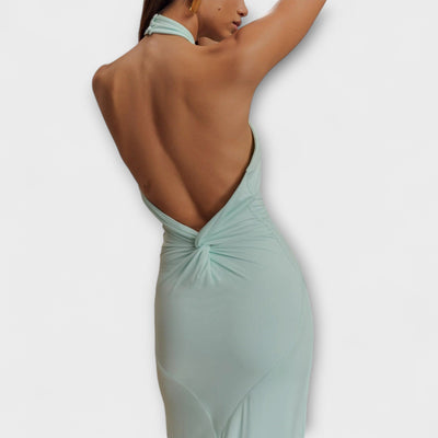 Freya - Slinky Halter Maxi Kleid
