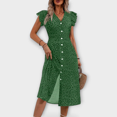 Irina-Marie - Schickes Polka Dot Midi Kleid