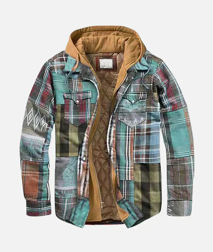Alain - Patchworkjacke mit Karomuster