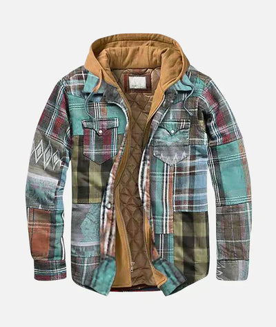 Alain - Patchworkjacke mit Karomuster