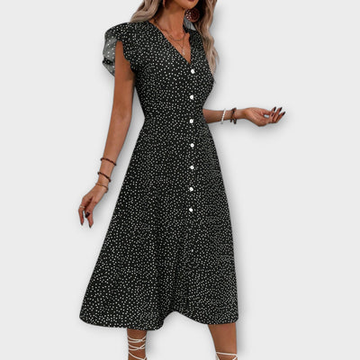 Irina-Marie - Schickes Polka Dot Midi Kleid
