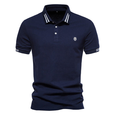Gernot – Klassisches Poloshirt mit Kontraststreifen