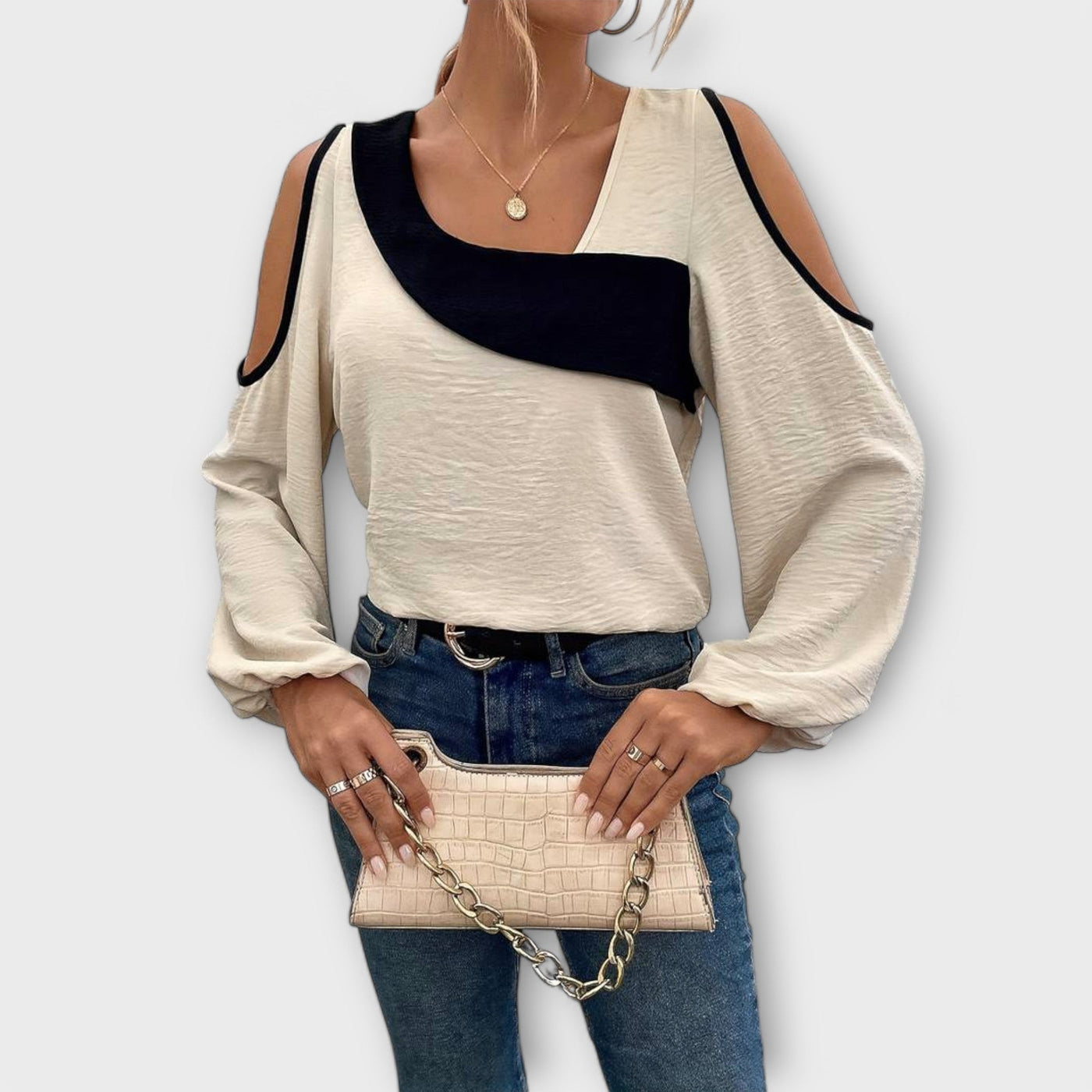 Nora - Bluse mit quadratischem Ausschnitt