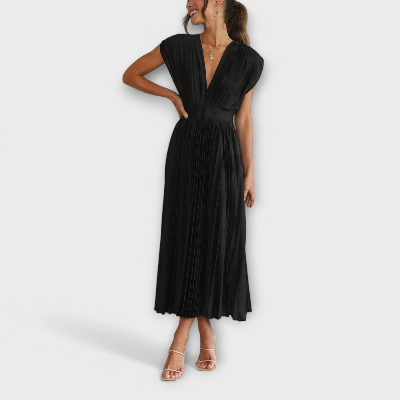 Justine - Stilvolles Faltenkleid