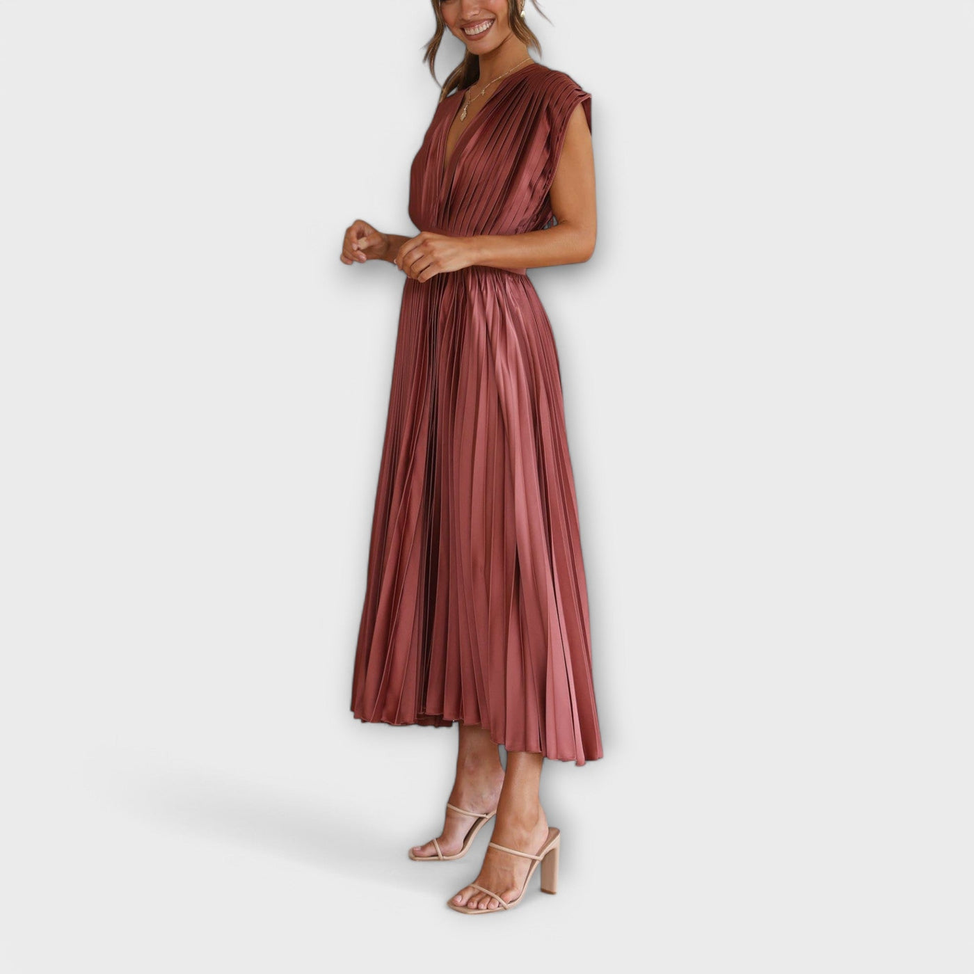 Justine - Stilvolles Faltenkleid