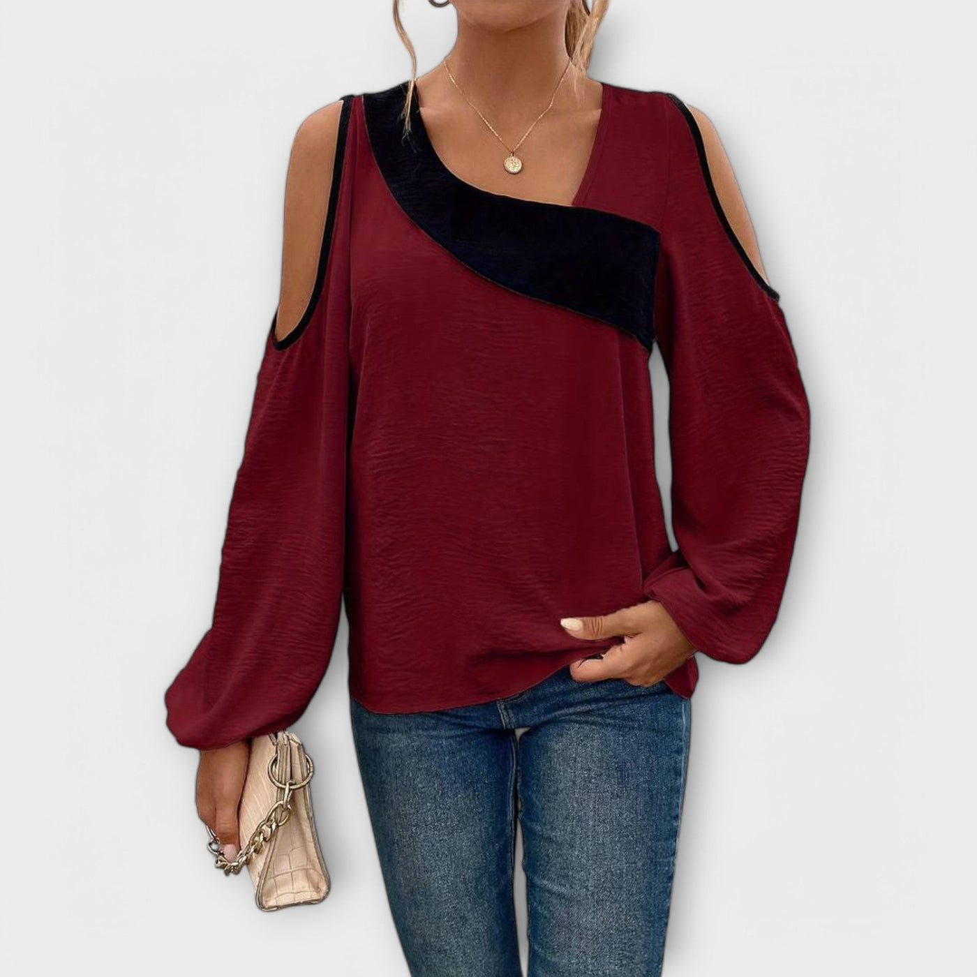 Nora - Bluse mit quadratischem Ausschnitt