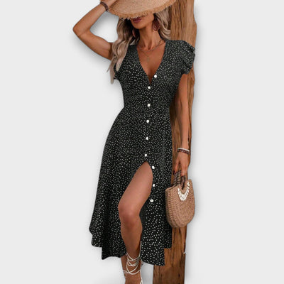 Irina-Marie - Schickes Polka Dot Midi Kleid
