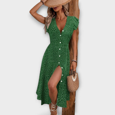 Irina-Marie - Schickes Polka Dot Midi Kleid