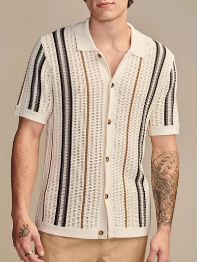 Darian – Strukturiertes Strick-Poloshirt