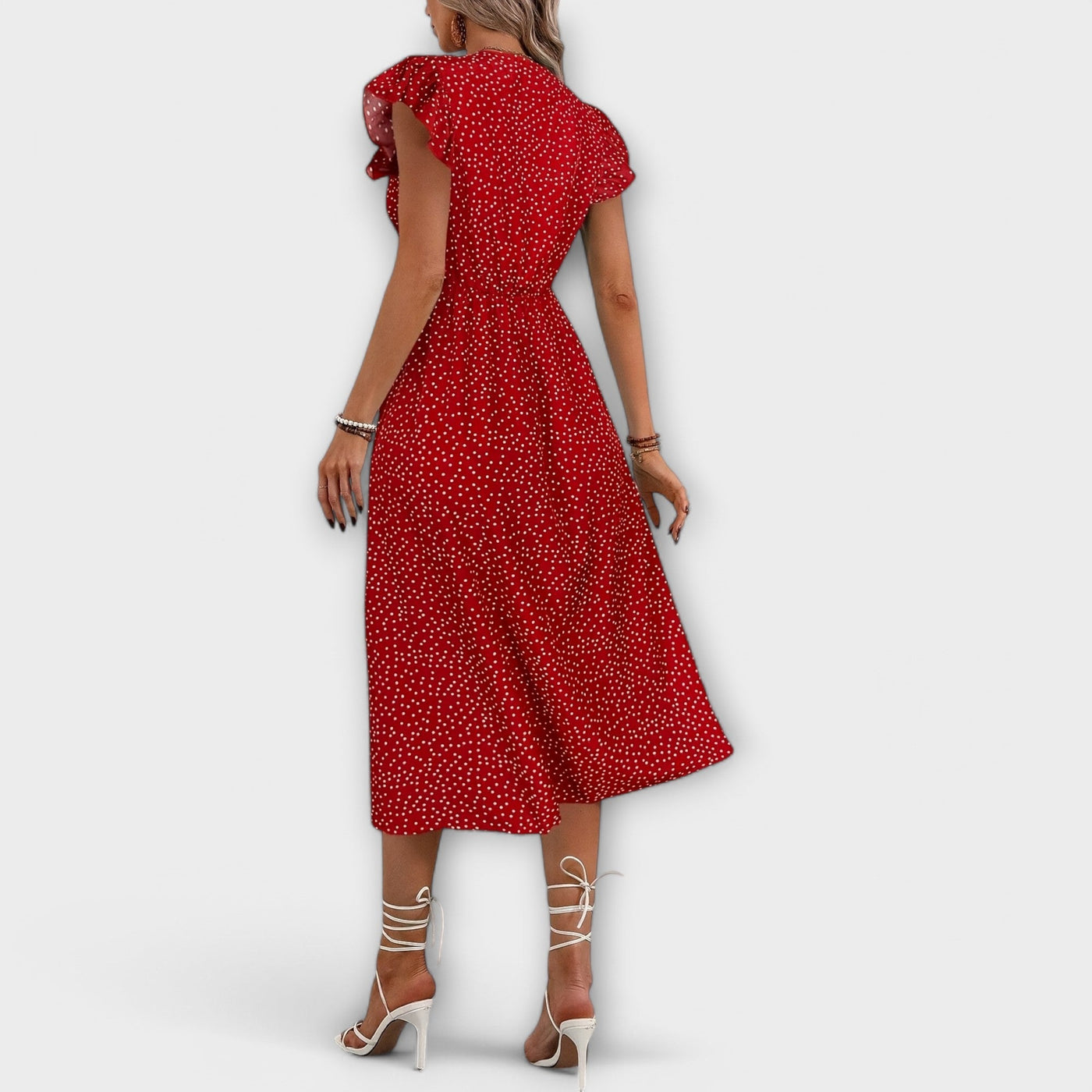 Irina-Marie - Schickes Polka Dot Midi Kleid